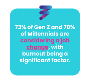 Burnout is a significant factor for employees considering a job change.